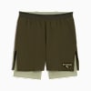 PUMA x HYROX Men's 2in1 Training Shorts, Dark Olive, small-AUS