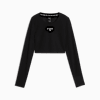 PUMA x HYROX SHAPELUXE Long Sleeve Cropped Tee Women, PUMA Black, small