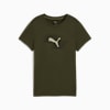 여성 푸마 x 하이록스 폴리 그래픽 티셔츠 <br>W PUMA x HYROX POLY GRAPHIC TEE, Dark Olive, small-KOR
