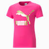 Classics Logo Tee Youth, Glowing Pink, small-THA