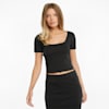 Classics Ribbed Fitted Women's Tee, Puma Black, small-SEA