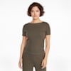 HER Ribbed Slim Women's Tee, Grape Leaf, small-SEA