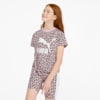 Summer Roar Printed Knotted Youth Tee, Chalk Pink-AOP, small-SEA