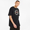 Downtown Graphic Crew Neck Men's Tee, Puma Black-Shell Pink, small-SEA