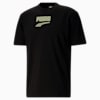 Downtown Logo Tee Men, Puma Black--Grey Logo, small-SEA