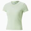 Classics Ribbed Slim Tee Women, Pistachio, small-PHL