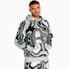 Booster Ralph Print Basketball Hoodie Men, Harbor Mist, small-PHL