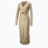 LUXE SPORT T7 Wrap Dress Women, Light Sand-Desert Tan AOP, small-SEA