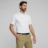 Mattr Striper Golf Polo Shirt Men, White Glow-Bold Blue, small-SEA