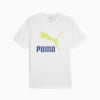 CLASSICS Logo Men's Tee, PUMA White-Lime Sheen, small-AUS