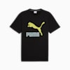 CLASSICS Logo Men's Tee, PUMA Black-Lime Sheen, small-AUS
