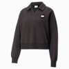 Downtown Oversized Polo Sweatshirt Women, PUMA Black, small-SEA