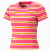 PUMA TEAM Tee Women, Glowing Pink-Yarn Dye, small-SEA