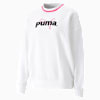 PUMA TEAM Mock Neck Sweatshirt Women, PUMA White, small-SEA