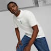 DOWNTOWN Graphic Tee Men, PUMA White-Adriatic, small-THA