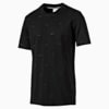 Men’s Suede Embroidery T-Shirt, Cotton Black-AOP, small-SEA