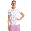 Blossom Women's Golf Polo, bright white-fuchsia purple, small-SEA