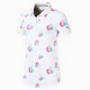 Blossom Girls' Golf Polo, Bright White-Fuchsia Purple, small-SEA
