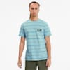 FUSION Striped Men's Tee, Aquamarine, small-SEA