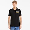 ATHLETICS Men's Polo Shirt, Puma Black-Golden Rod, small-SEA
