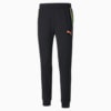 RTG Knitted Men's Pants, Puma Black-Fusion Coral, small-SEA