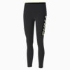 Modern Sports Women’s Leggings, Puma Black-Sharp Green, small-SEA