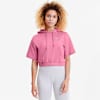 PUMA Celebration Women's Short Sleeve Hoodie, Bubblegum, small-SEA