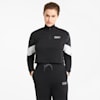 Rebel Half-Zip Crew Neck Women's Sweater, Puma Black-Untamed, small-SEA