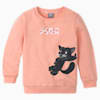 Paw Crew Neck Kids' Sweatshirt, Apricot Blush, small-SEA