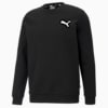Essentials Small Logo Crew Neck Sweatshirt Men, Puma Black-Cat, small-AUS