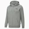 Sudadera con capucha y logotipo Essentials con cremallera completa para hombre, Medium Gray Heather, small