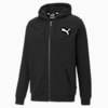 Essentials Small Logo Full-Zip Hoodie Men, Puma Black-Cat, small-SEA