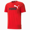 Essentials+ 2 Colour Men's Logo Tee, High Risk Red, small-NZL