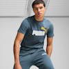 Essentials+ 2 Colour Men's Logo Tee, Gray Skies, small-AUS