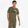 Essentials+ 2 Colour Logo Tee Men, Dark Green Moss, small-SEA
