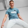 Essentials+ 2 Colour Men's Logo Tee, Bold Blue, small-AUS