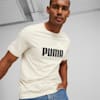 Essentials+ 2 Colour Men's Logo Tee, Alpine Snow, small-NZL