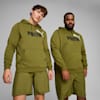 Essentials+ Two-Tone Big Logo Men's Hoodie, Olive Green, small-AUS