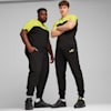 Essentials+ 2 Col Logo Men's Pants, PUMA Black-lime sheen, small-AUS