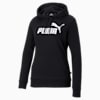 Essentials Logo Hoodie Women, Puma Black, small-VNM