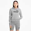 Essentials Logo Hoodie Women, Light Gray Heather, small-AUS