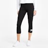 Essentials Logo 3/4 Women's Leggings, Puma Black, small-SEA