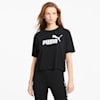 Essentials Logo Cropped Tee Women, Puma Black, small-THA