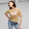 Essentials Logo Cropped Tee Women, Sand Dune, small-THA
