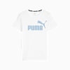Essentials Logo Boys' Tee, PUMA White-Zen Blue, small