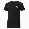 Active Small Logo Tee Youth, Puma Black, small-PHL