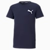 Active Small Logo Tee Youth, Peacoat, small-SEA