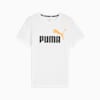 Essentials+ Two-Tone Logo Tee Youth, PUMA White-PUMA Black, small-THA