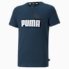 Essentials+ Two-Tone Logo Tee Youth, Marine Blue-Black, small-PHL