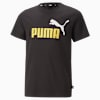 Essentials+ Two-Tone Logo Tee Youth, Puma Black-Mustard Seed, small-PHL